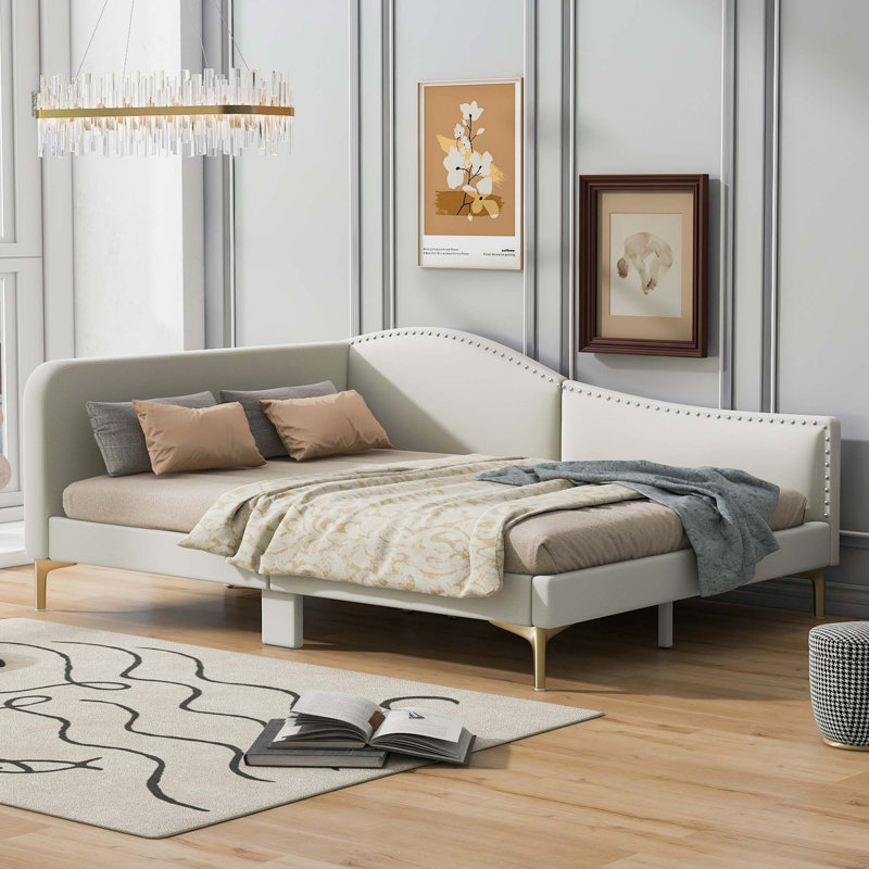 Ruthlene Upholstered Daybed Bed, Full/Double, Beige