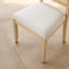 Ensemble de 2 chaises de salle à manger de style champêtre, dossier bas en rotin, structure en bois naturel, revêtement en lin beige, style moderne du milieu du siècle