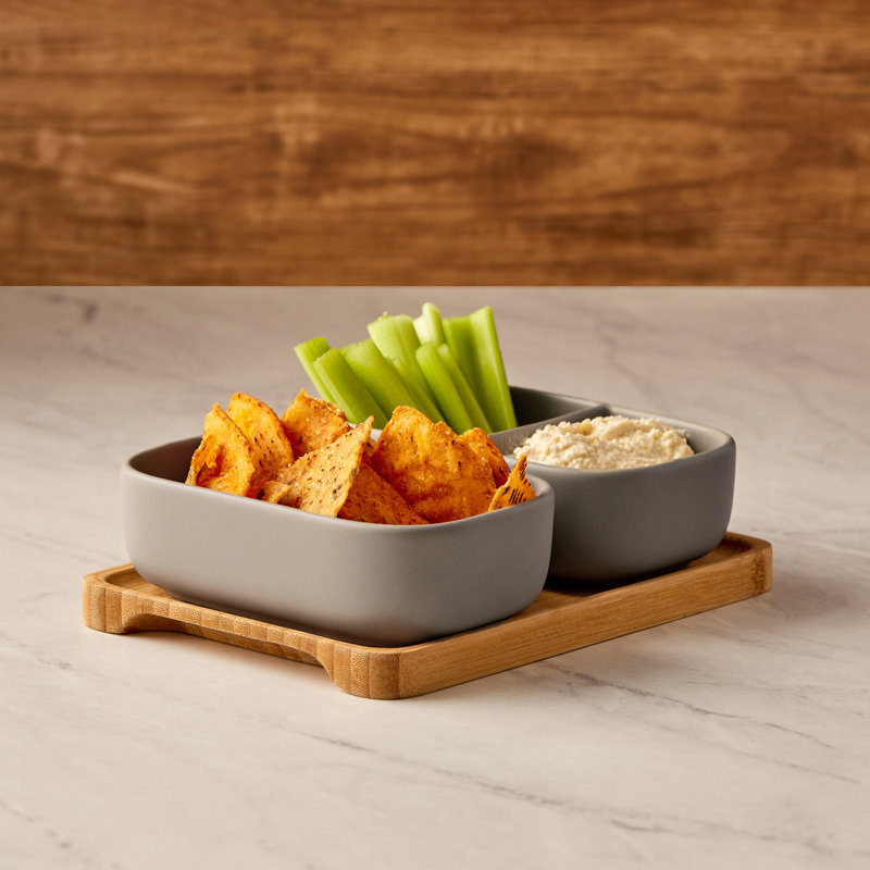 Share Rectangular Bowls, Grey