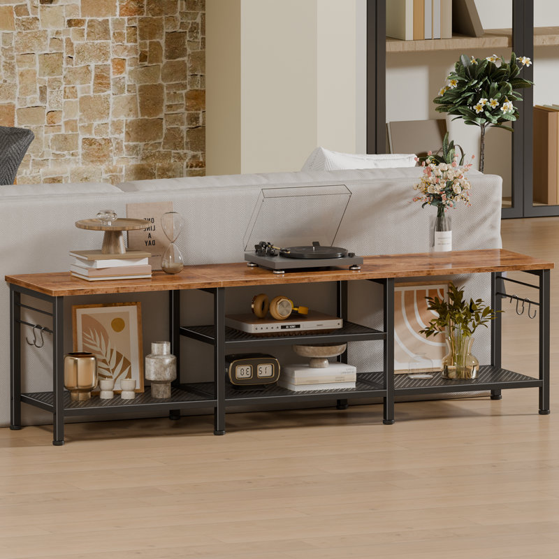 63-inch TV Stand for TVs up to 70", Rustic Brown, 63"