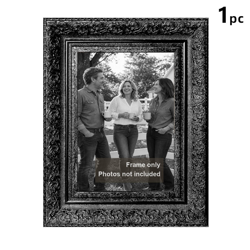 Cadre 5 pi x 7 po noir traditionnel 5 pièces pour cadeaux de Noël, Black, 1, 5" W x 7" H