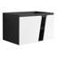 Meuble-lavabo moderne 32 po, option de fermeture en douceur, blanc et noir 32 po avec fermeture en douceur, fixation murale