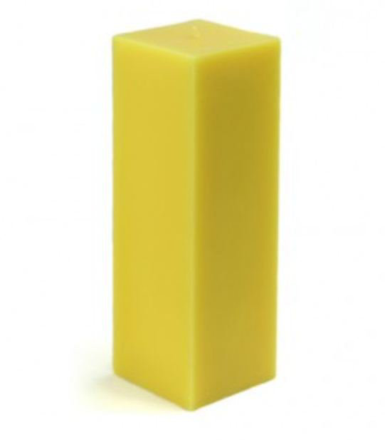 Bougie colonne, Jaune, H 9 po x l 3 po x P 3 po, Ensemble de 12