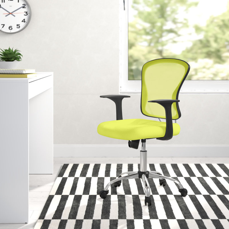 Chaise de travail en filet Crenguta, Vert, Fixe