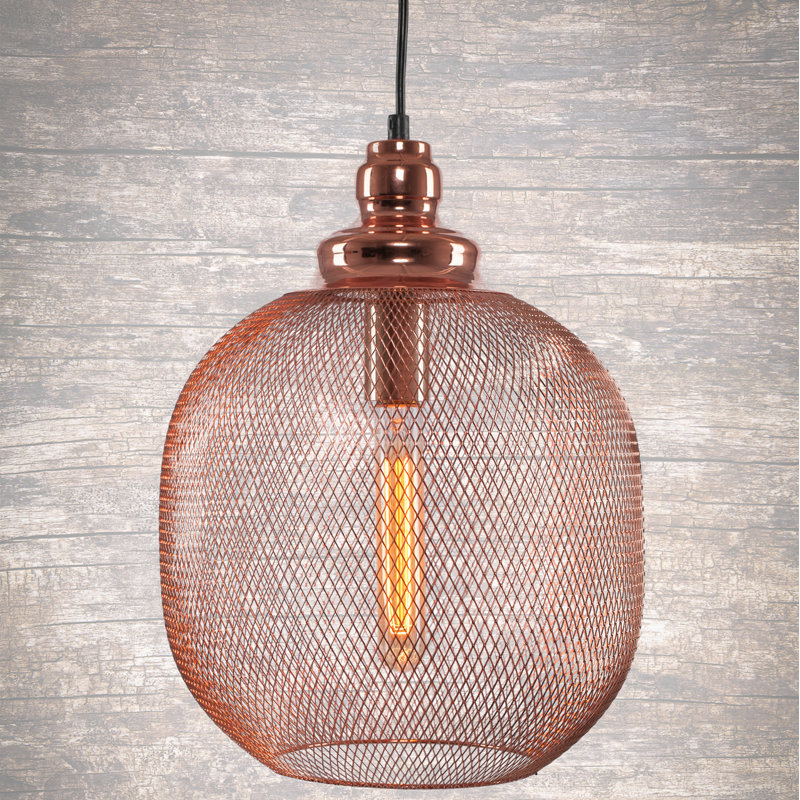 Adkins Plexus Stem Hung Pendant With Bulb, Copper