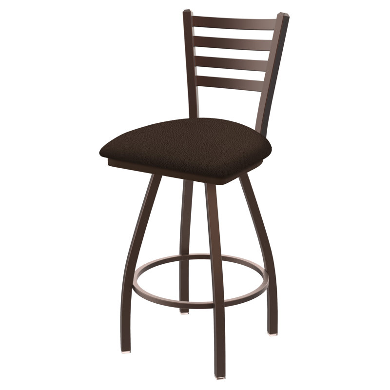 Tabouret de bar pivotant de 36" Evers, Bronze, Vinyle - café règne, Extra Tall (36” Seat Height)