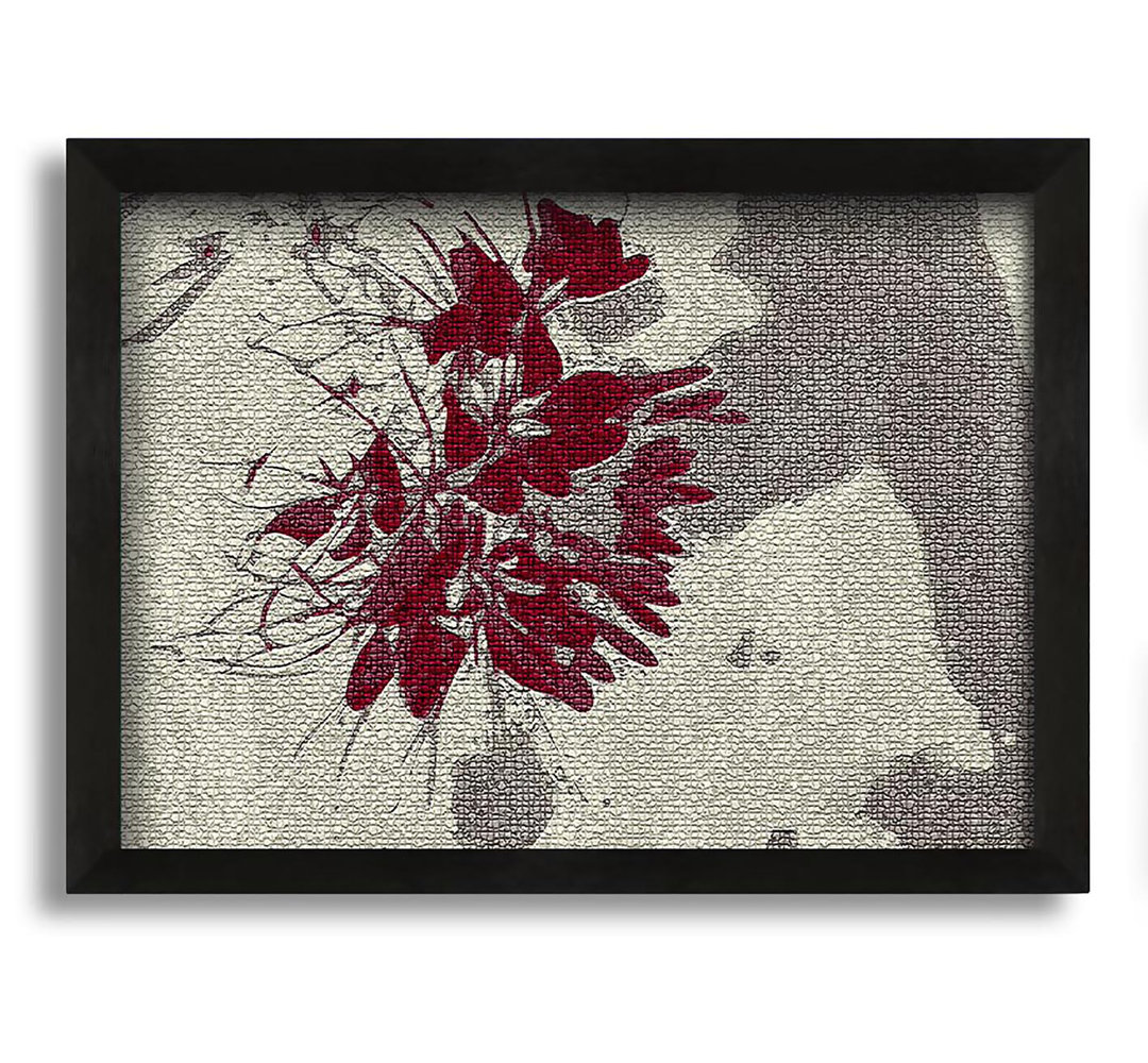 Gerahmtes Leinwandbild Retreat Grey Red