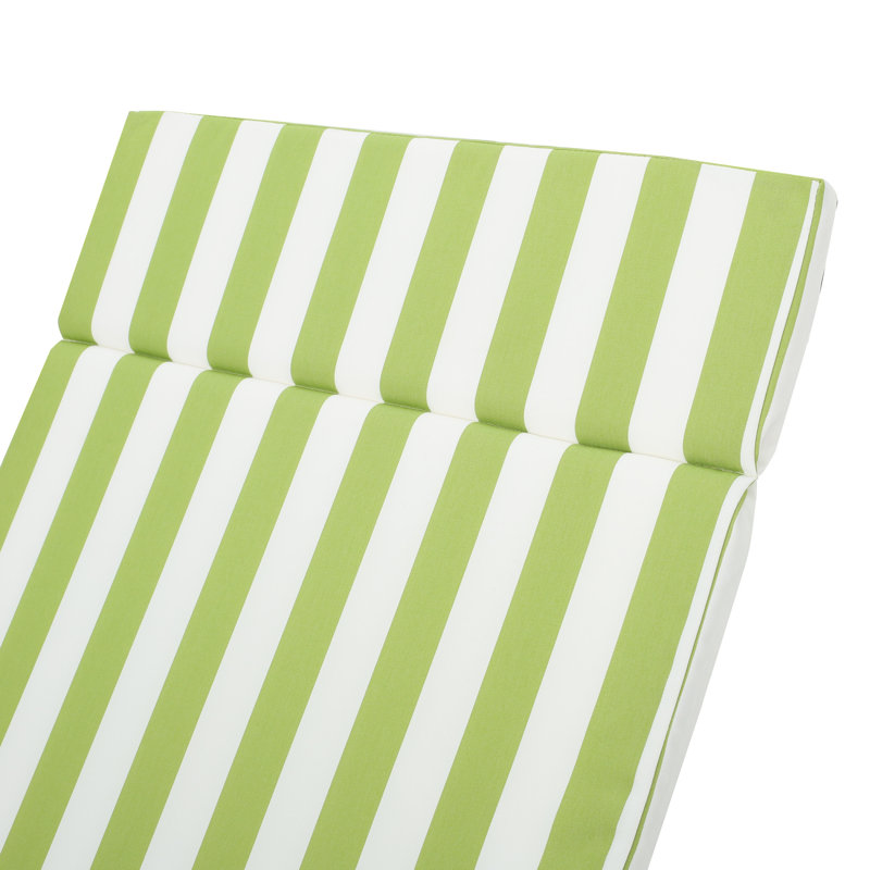 Coussin de dossier d'extérieur, Vert/blanc, 1