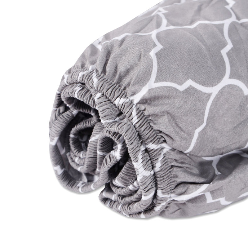 Ensemble de draps quadrilobés Boston Linen Co., Ensemble de drap pour lit très grand avec drap-ho, Gris foncé