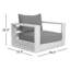 Chaise de patio en teck avec coussins Gazel-86506440