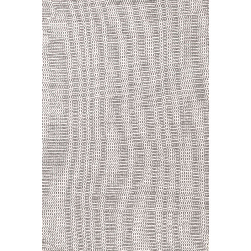 Honeycomb Ivory/Grey Handwoven Wool Rug, Rectangle 9'6" x 13'6"