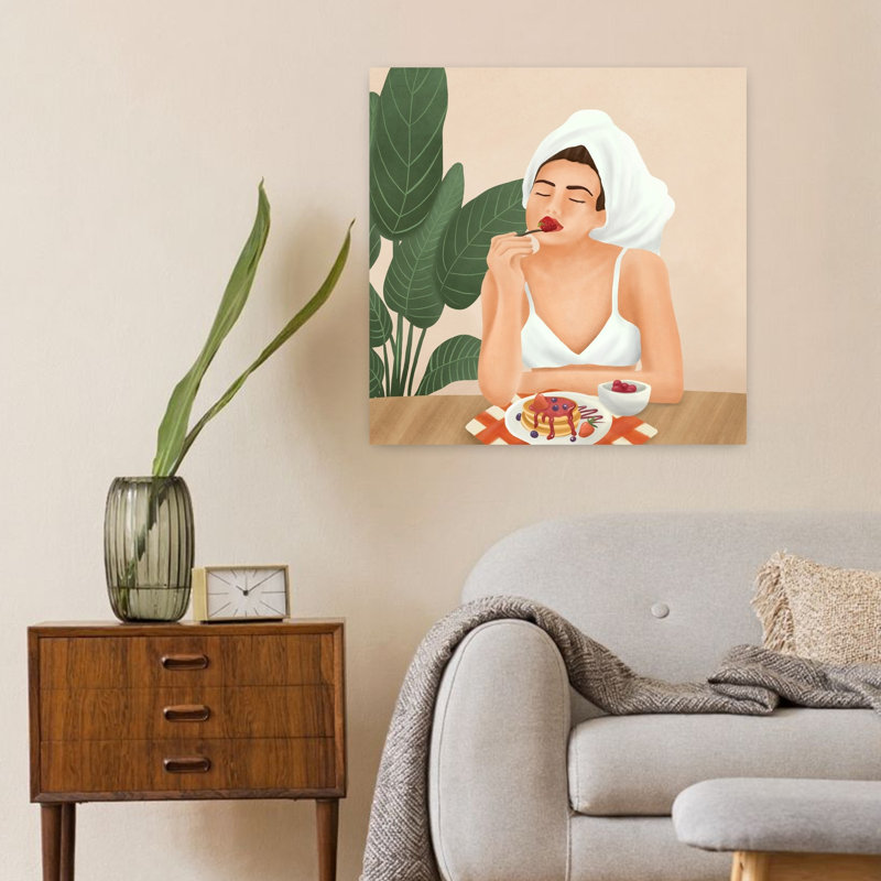 Art contemporain, plante à fruits, H 24 po x l 24 po