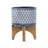 Ceramic 5" Aztec Planter On Wooden Stand
