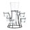 Circular Candle Stand with Vase | Geometric Iron Centerpiece