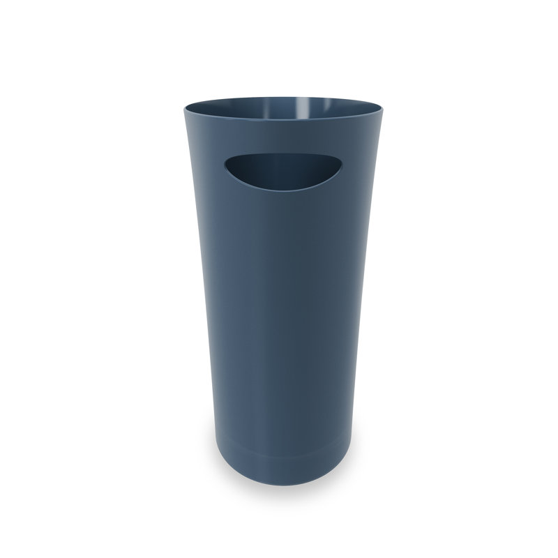 Denim Blue Slim Plastic Oval Waste Basket - 2 Gallons