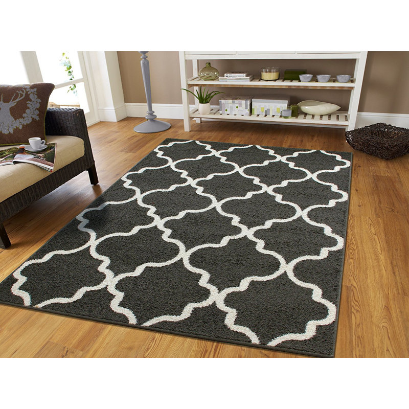 Tapis de la zone grise laine Cutler, Rectangle 8 pi x 10 pi