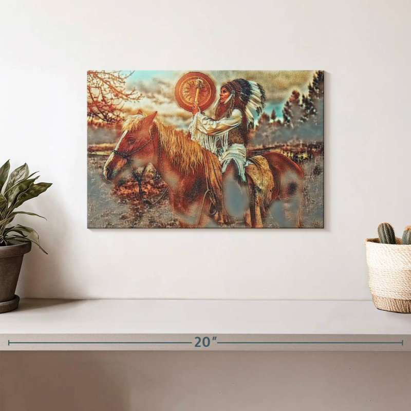 Cheval de guerre indien Lelar, H 8 po x l 12 po