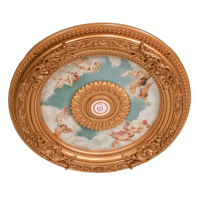 Cherub Sky Ceiling Medallion, Gold