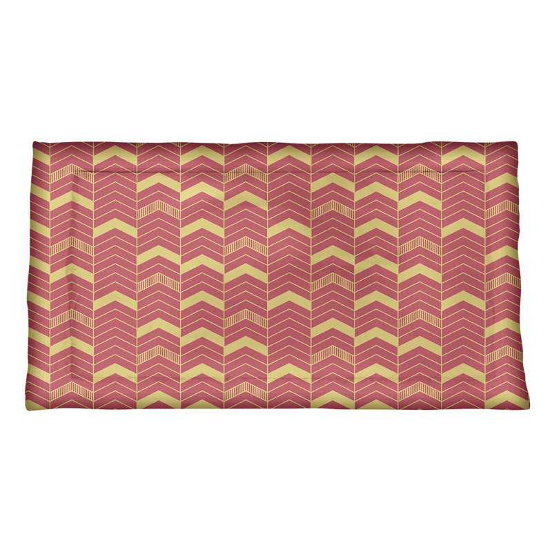 Taie décorative Rhonda, Grand, Polyester, Rouge / Jaune