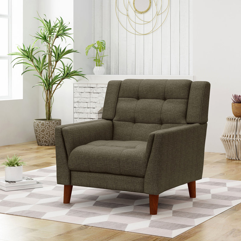 Fauteuil Mid-Century, Moka