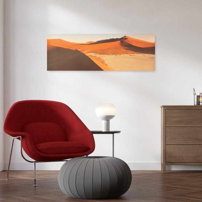 Désert, paysage pacifique serein, paysage abstrait, H 12 po x l 36 po