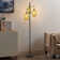 Rattan Tree Floor Lamp With 3 Bulbs Included