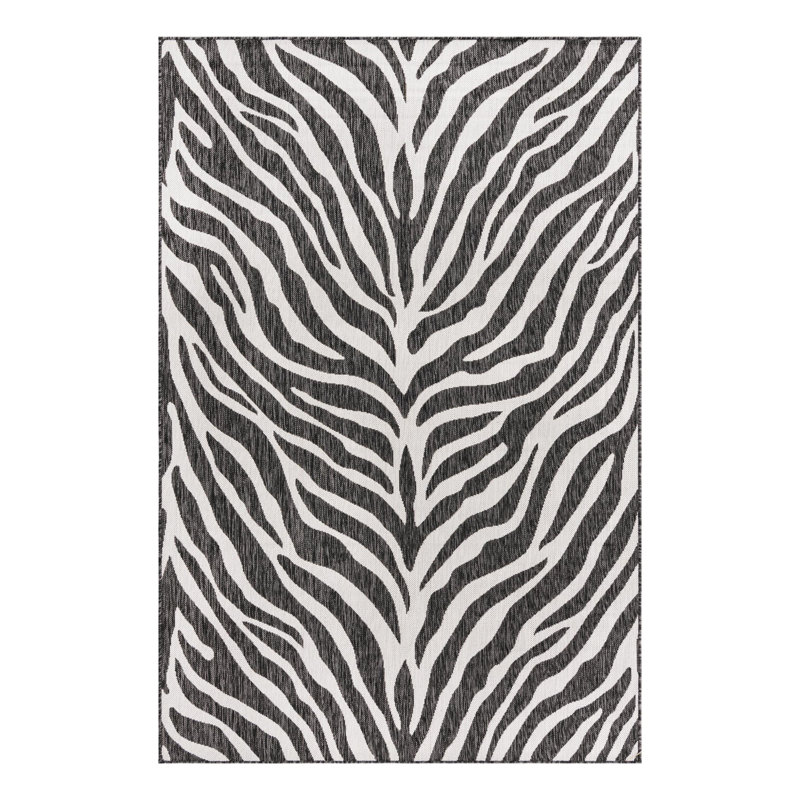 Tapis intérieur / extérieur blanc Phocas, Rectangle 5 pi 3 po x 7 pi 10 po