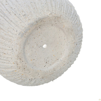 Grandes jardinières rondes de 11 po de diamètre x 9,06 po pour plantes d'intérieur, jardinières d'extérieur avec trous de drainage, pot en oxyde de magnésium avec pots à texture de ciment d'intérieur et d'extérieur pour la maison