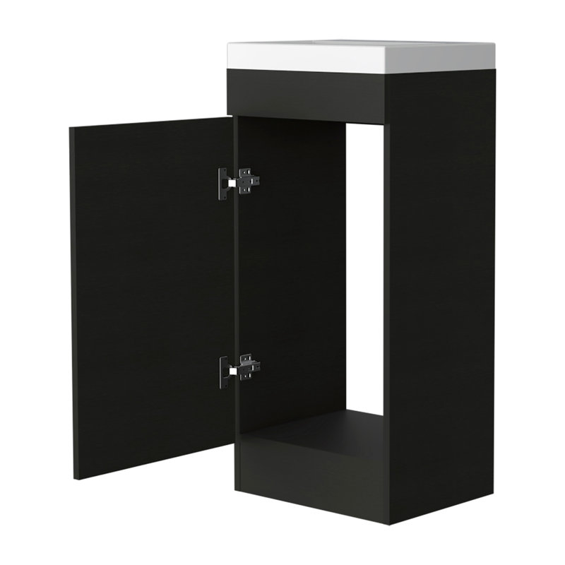 Black Wengue Rectangle Bathroom Vanity