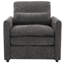 Fauteuil confortable 31,9 po gris - chenille, coussin double, coutures élégantes, revêtement en chenille ergonomique incurvé-1748851736