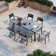 Rajni Rectangular Aluminum Outdoor Dining Table