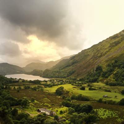 Nant Gwynant Dramatic Sky by AlasdairJames - Wrapped Canvas Print