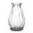 Clear Diamond-faceted Glass Vase For Flowers 4.5" W 7" H-1423024018