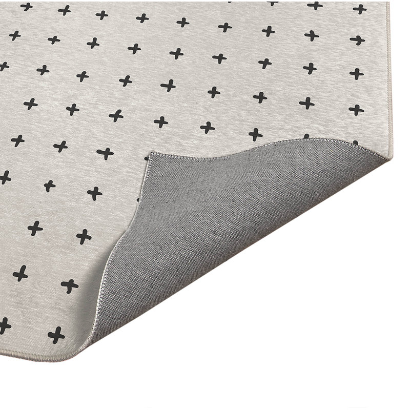 Tapis de bureau léger Criss, L 5 pi x L 3 pi, Ivoire/gris anthracite