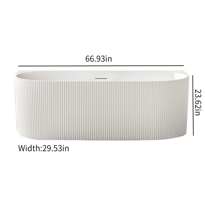 Ensemble de baignoire et douche H 66,93 po x H 23,62 po