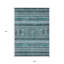 Tapis bleu sarcelle lavable 9 pi x 12 pi ivoire et ivoire Southwestern