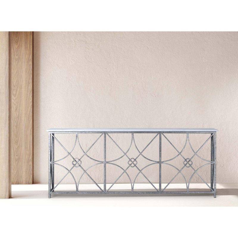 Console Boxwoods, Gris argenté, Marbre de Carrare
