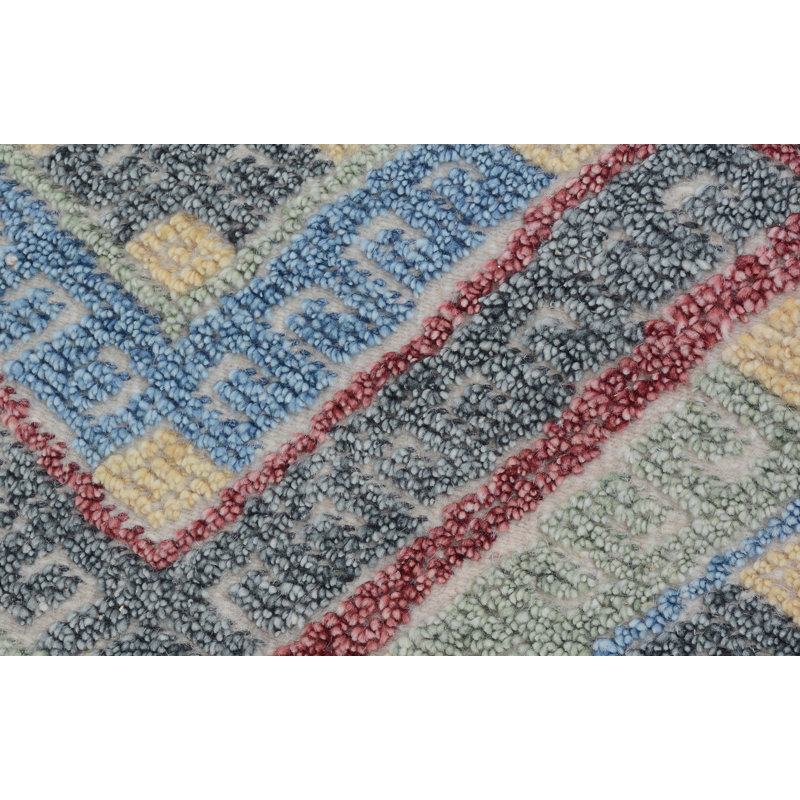 Hand Woven Wool Moroccan Area Rug, Rectangle 10' x 14'