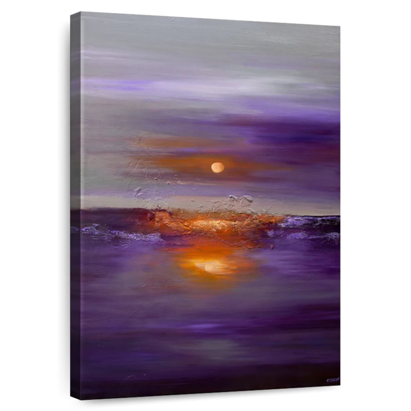 Gillard élégant coucher de soleil mauve, H 30 po x l 20 po