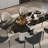 Black Microlite Rectangular Dining Table Sets-103557836