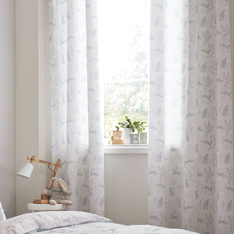 Hare Cotton Eyelet Room Darkening Curtains