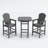 3-Piece HDPE Bar-Height Patio Bistro Set, 42.1" Square High Top Pub Table + 2 Bar Chairs, All-Weather Outdoor Dining Set-566649235