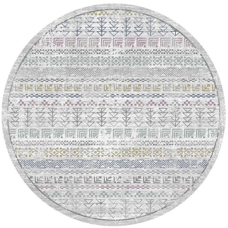 Performance Southwestern Indoor Rug, Round 7'10"