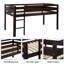 Lit mezzanine simple en bois avec échelle pour plus d'espace-1198755012