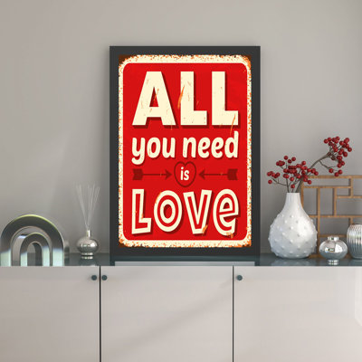 Elegant Framed Decorative MDF Painting, Red & Cream | 100% MDF with 100% Polystyrene Frame (0.8 in Thick), 13.8 x 17.7 in | UV Digital Printing, Wall-Mountable Design, Perfect for Home or Office Décor