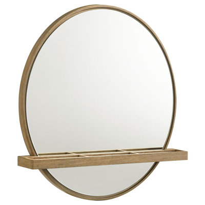Fayea Flat Wall Mirror with Shelves