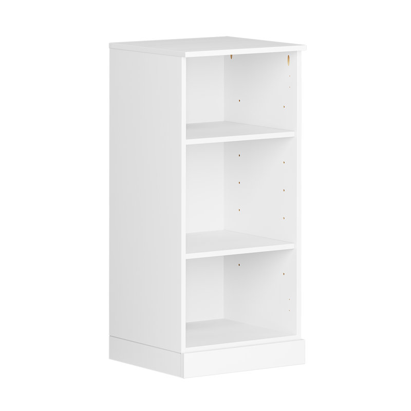 Palace Imports 100% Solid Wood 16.5" Modular Storage Cabinet with Adjustable Shelves, 16.5" Wide x 35.75" Tall, White