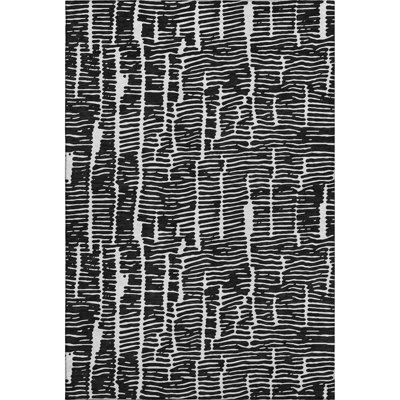 Premium Machine Washable Prisco Black Rug