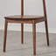 Chaises de salle à manger simples en bois de noyer durable