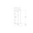 Modern Bathroom Cabinet, White, 19.7 x 55.1 x 12.5 inches | 100% Melamine Coated Particle Board, Thickness: 0.7 inches | Features Numerous Shelves & Additional Storage | Elegant Solid Color Design for Stylish Spaces